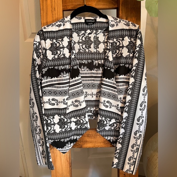 Bebe| Printed Asymmetrical Jacket - Picture 1 of 5